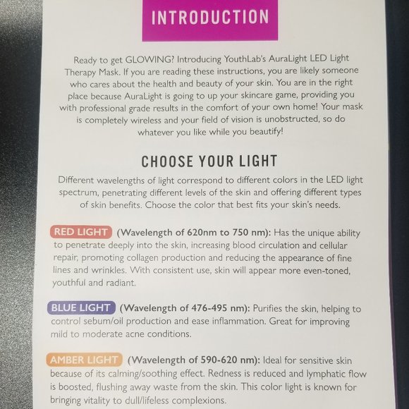 YouthLab Auralight Three-Color Light Face Mask - Picture 8 of 11